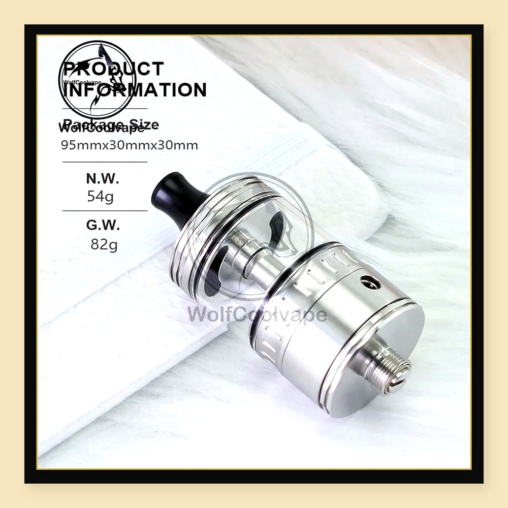 Wolfcoolvape NOLA RTA 22mm Ato - Vaping Air ulasan dan harga